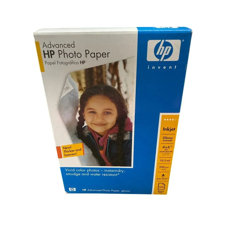 📸 HP 4x6 Advanced Photo Paper Glossy 100 Sheets 2 Pack Bundle Inkjet New Lot